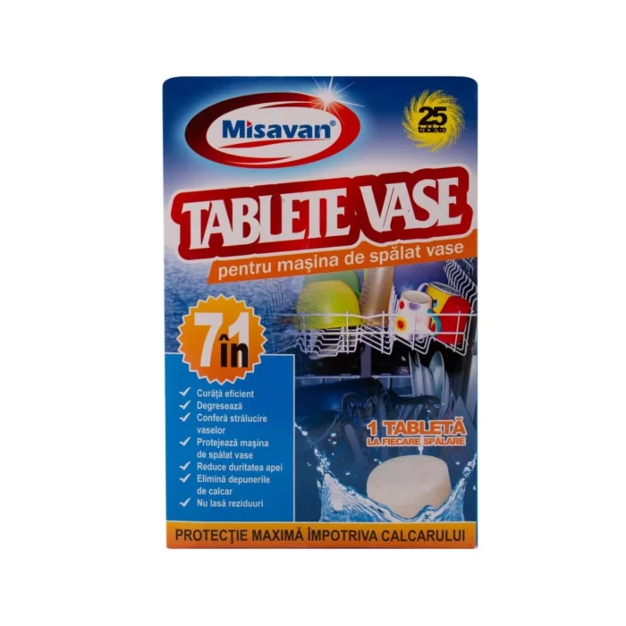 Tablete pentru masina de spalat vase Misavan 7in1 25 tablete